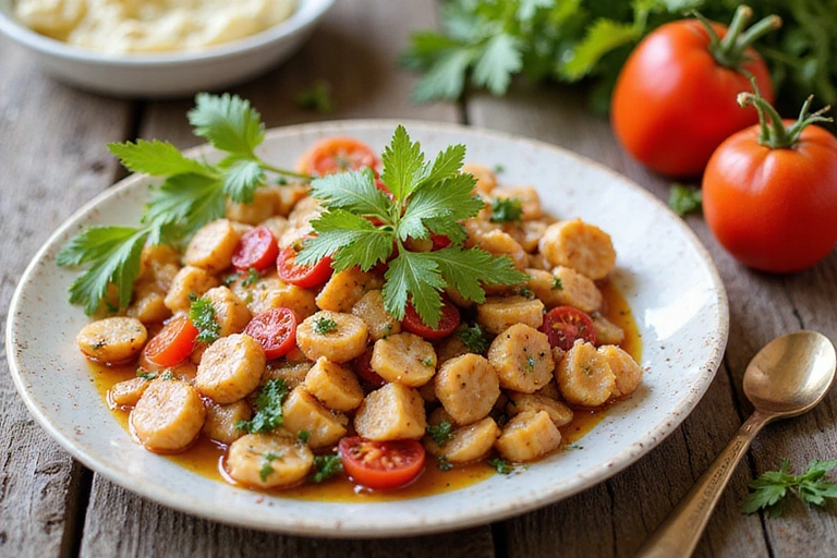 Various healthy dishes presented attractively, bright and appealing, no text